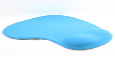 a blue mouse pad cushioning